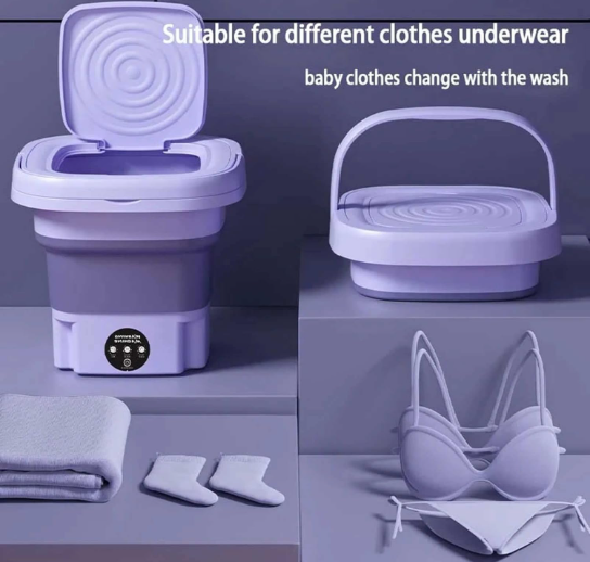 Mini Lave-linge Pliable – Lavez Facilement, Gagnez du Temps !